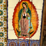 Guadalupe on tiles from Dolores Hidalgo, Mexico